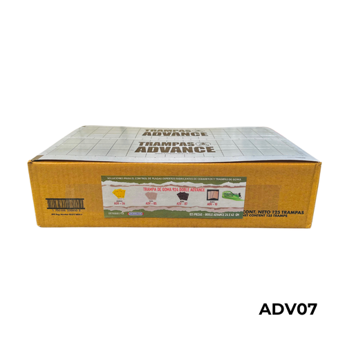 [ADV07C] 924 NEGRA DOBLE ADVANCE 23X4CM Cja/125 pzas.TRAMPA PEGAMENTO VOLADORES