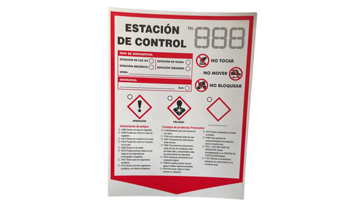 [ADV41] SEÑALAMIENTO ESTACION DE CONTROL  15.4X20.5 CM